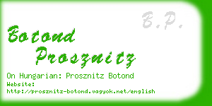 botond prosznitz business card